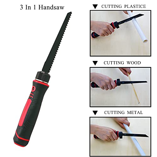 GS Tools 3 In 1 Jab Saw with Bi-metal blade - Click to See Price Reciprocating Blade Hand Saw for Cutting Metal