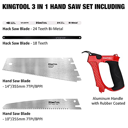 KingTool 3 in 1 Universal Handsaw - Click here Multi Blade 3-in-1 Hand Saw to cut metal and wood
