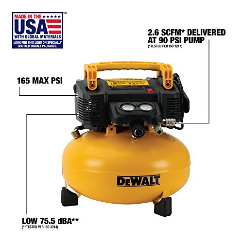DEWALT DWFP55126 6-Gallon 165 PSI Pancake Compressor -Buy on Amazon DEWALT DWFP55126 6-Gallon 165 PSI Pancake Compressor