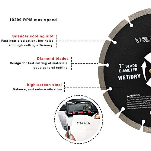 Segmented Diamond Blade Wet/Dry Diamond saw blade for Masonry - Click for price and details