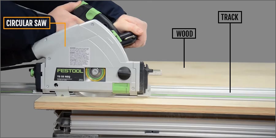 Plunge cut track saw