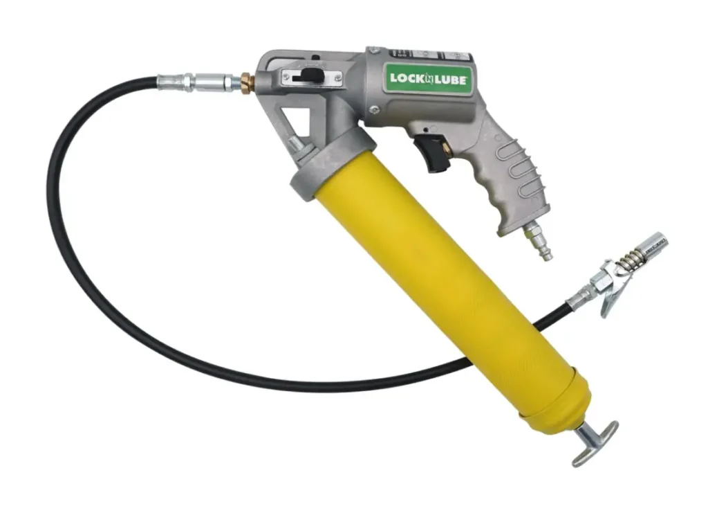 A pneumatic grease gun