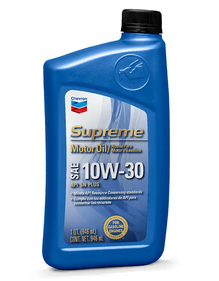 A container of SAE 10W-30 Motor Oil